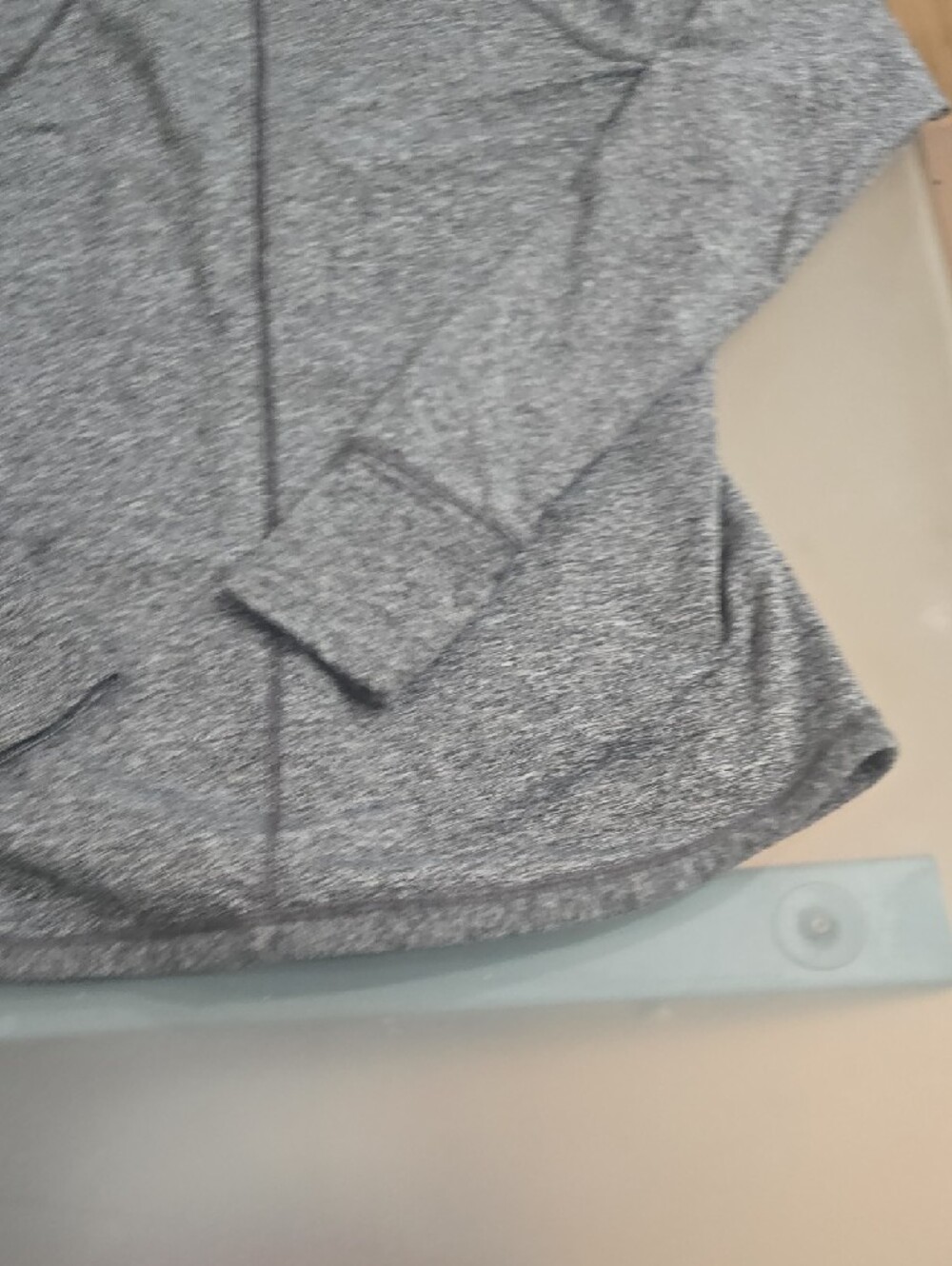 NFL Gray Heather Zip-Up Hoodie with Black Trim - Picture 10 of 14